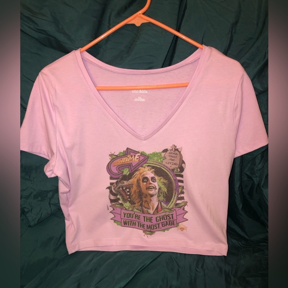 I make shirts!! Beetlejuice Beetlejuice Beetlejuice… 🪲🔮🖤🤍🖤 - Picture 1 of 1